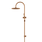 Meir Curved Combination Shower Rail 300mm, 3 Function Hand Shower Lustre Bronze