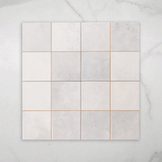 Madrid Scored White Gloss Cushioned Edge Ceramic Wall Tile 243x243mm online at the Blue Space