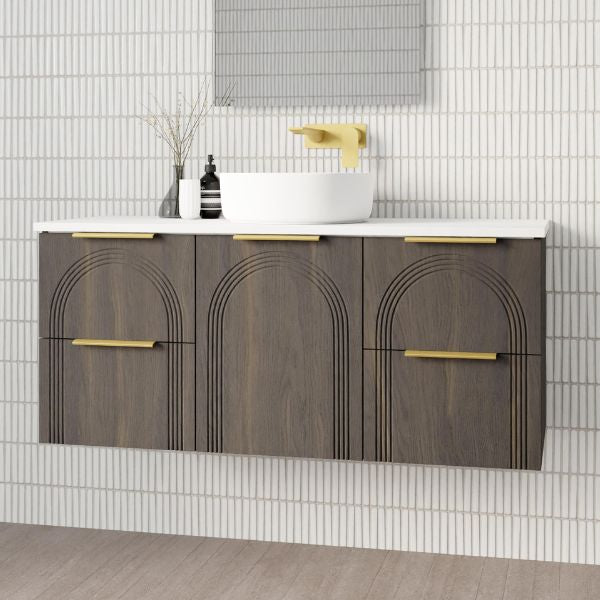 Marquis Arco Wall Hung Vanity with Caesarstone, Vasari or Dekton Top