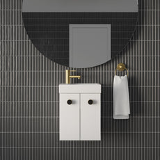 Marquis Asti Baby Compact Vanity - 400mm Wall Hung Closeup | The Blue Space