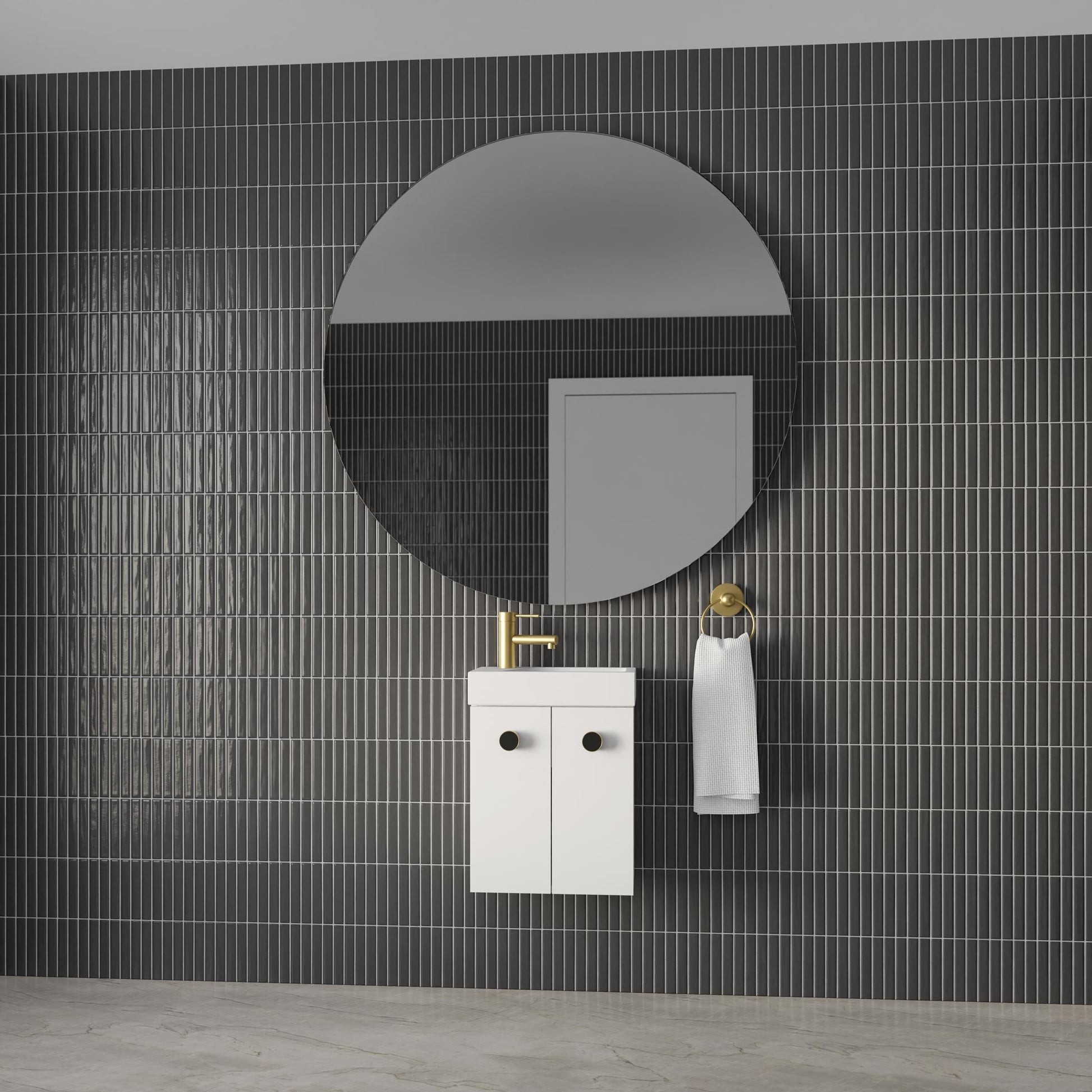 Marquis Asti Baby Compact Vanity - 400mm Wall Hung Angled | The Blue Space