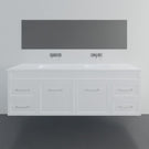 Marquis Bowral11 Wall Hung Vanity - 1800mm Double Bowl - 2 door 4 drawer | The Blue Space