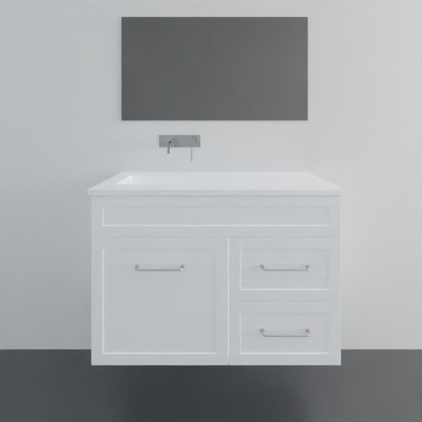 Marquis Bowral4 Wall Hung Vanity - 900mm Offset Bowl - 1 door 2 drawer | The Blue Space