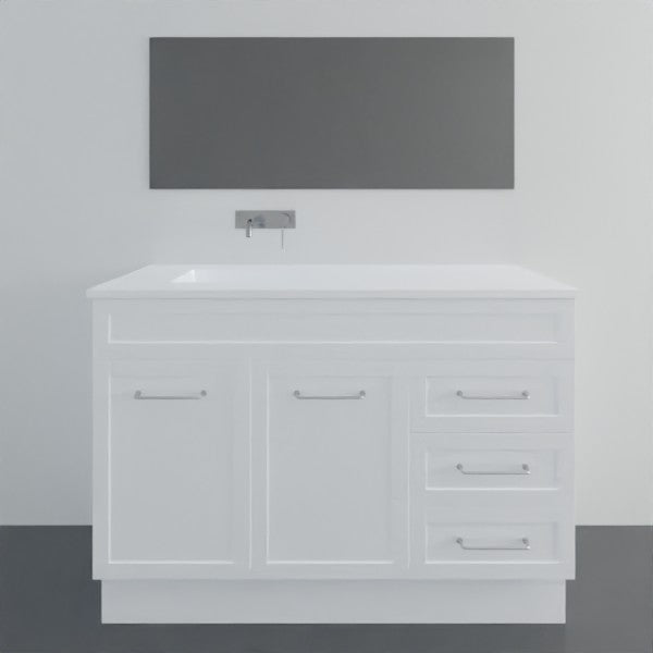Marquis Bowral7 Floor Standing Vanity - 1200mm Offset Bowl - 2 door 3 drawer | The Blue Space