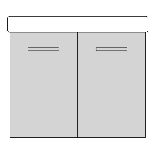 Marquis Emerald Compact Wall Hung Vanity