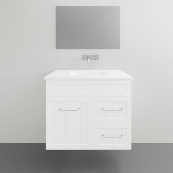 Marquis Kiama2 Wall Hung Vanity - 750mm Centre Bowl - 1 door 2 drawer | The Blue Space
