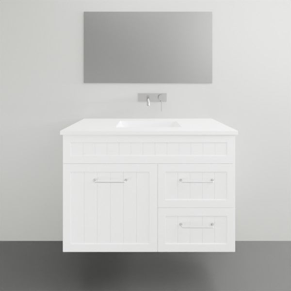 Marquis Kiama3 Wall Hung Vanity - 900mm Centre Bowl - 1 door 2 drawer | The Blue Space