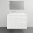 Marquis Kiama4 Wall Hung Vanity - 900mm Offset Bowl - 1 door 2 drawer | The Blue Space