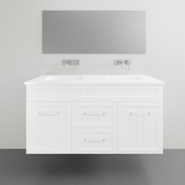Marquis Kiama6 Wall Hung Vanity - 1200mm Double Bowl - 2 door 2 drawer | The Blue Space