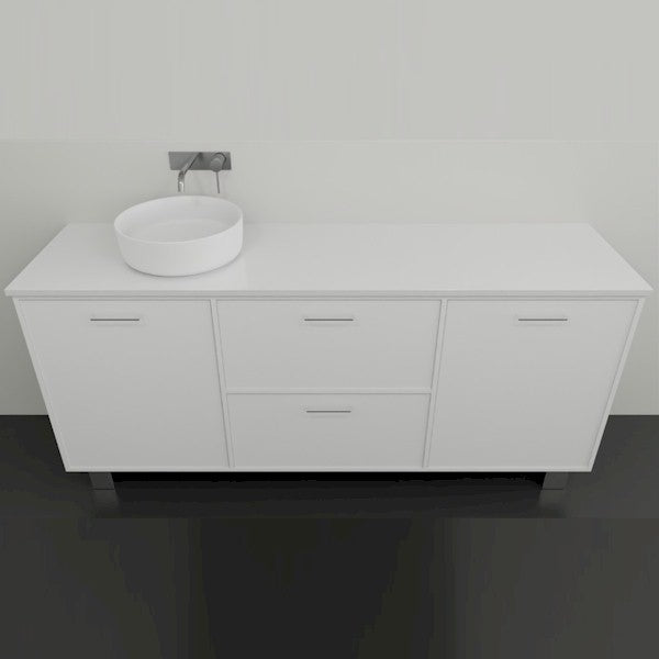Marquis Palm11 Vanity on Legs - 1800 Offset Bowl | The Blue Space