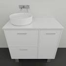 Marquis Palm3 Vanity on Legs - 900 Offset Bowl | The Blue Space