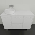 Marquis Palm5 Vanity on Legs - 1200 Offset Bowl | The Blue Space