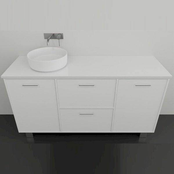 Marquis Palm8 Vanity on Legs - 1500 Offset Bowl | The Blue Space