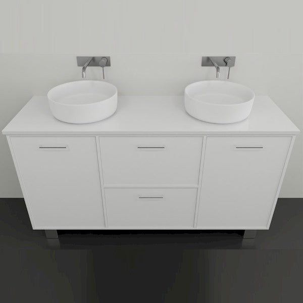 Marquis Palm9 Vanity on Legs - 1500 Double Bowl | The Blue Space