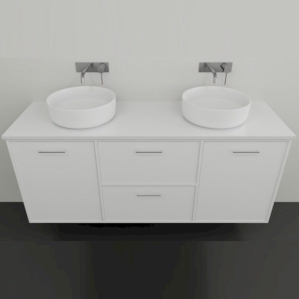 Marquis Palm9 Wall Hung Vanity - 1500 Double Bowl | The Blue Space