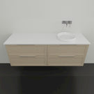 Marquis Pier Wall Hung Vanity - 1500 Offset Bowl | The Blue Space