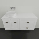Marquis Provincial10 2 door 2 drawer Wall Hung Vanity - 1200mm Offset Bowl | The Blue Space