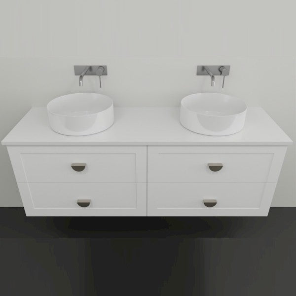 Marquis Provincial13 4 drawer Wall Hung Vanity - 1500mm Double Bowl | The Blue Space