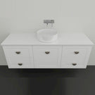 Marquis Provincial14 1 door 4 drawer Wall Hung Vanity - 1500mm Centre Bowl | The Blue Space