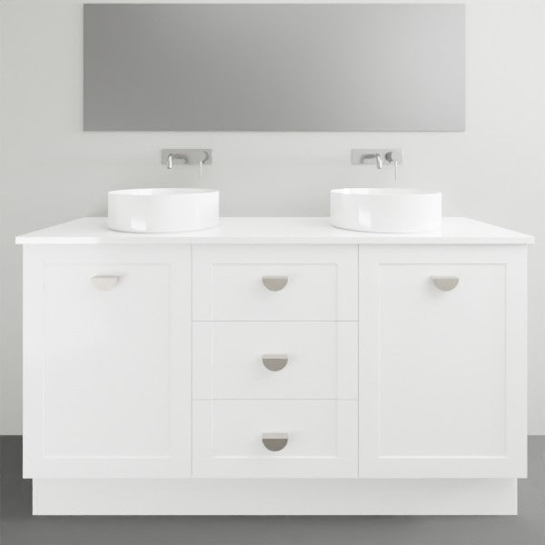 Marquis Provincial15 2 Door 3 Drawer Floor Standing Vanity - 1500mm Double Bowl | The Blue Space