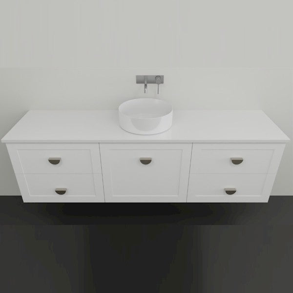 Marquis Provincial18 1 door 4 drawer Wall Hung Vanity - 1800mm Centre Bowl | The Blue Space