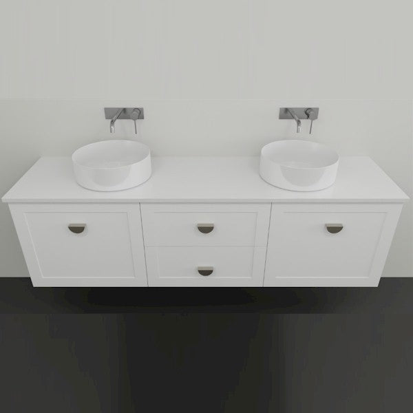 Marquis Provincial19 2 door 2 drawer Wall Hung Vanity - 1800mm Double Bowl | The Blue Space