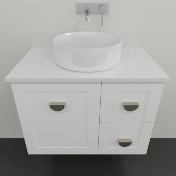 Marquis Provincial4 1 door 2 drawer Wall Hung Vanity - 750mm Centre Bowl | The Blue Space