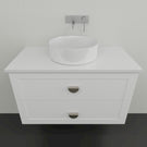 Marquis Provincial5 2 drawer Wall Hung Vanity - 900mm Centre Bowl | The Blue Space