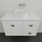 Marquis Provincial6 1 door 2 drawer Wall Hung Vanity - 900mm Centre Bowl | The Blue Space