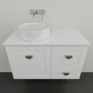 Marquis Provincial7 1 door 2 drawer Wall Hung Vanity - 900mm Offset Bowl | The Blue Space
