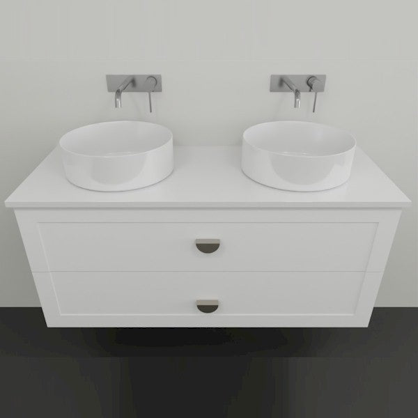 Marquis Provincial8D 2 drawer Wall Hung Vanity - 1200mm Double Bowl | The Blue Space