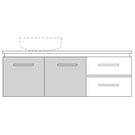 Marquis Riviera10 Wall Hung Vanity - 1200mm Offset Bowl - 2 door 2 drawer | The Blue Space