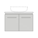 Marquis Riviera4 Wall Hung Vanity - 750mm Centre Bowl - 2 door | The Blue Space