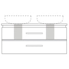 Marquis Riviera8D Wall Hung Vanity - 1200mm Double Bowl - 2 drawer | The Blue Space