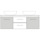 Marquis Riviera9D Wall Hung Vanity - 1200mm Double Bowl - 2 door 2 drawer | The Blue Space