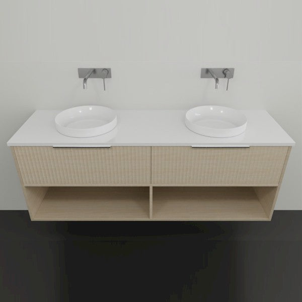 Marquis Merewether Wall Hung Vanity - 1500mm Double Bowl | The Blue Space