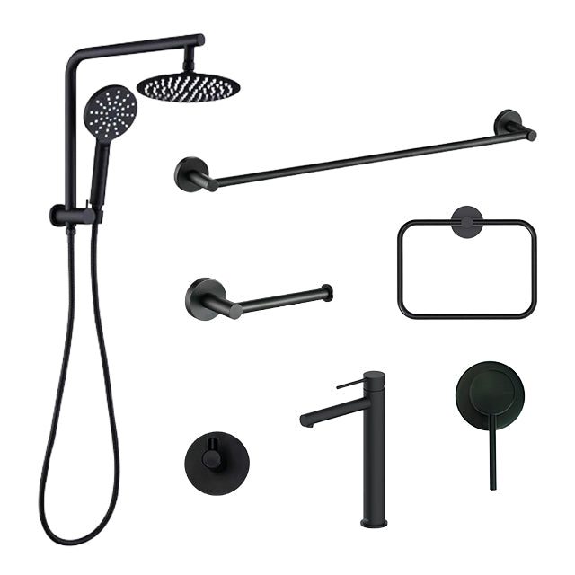 Matte Black Bathroom Tapware Package — The Blue Space