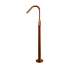 Meir Paddle Round Freestanding Bath Spout and Hand Shower Lustre Bronze