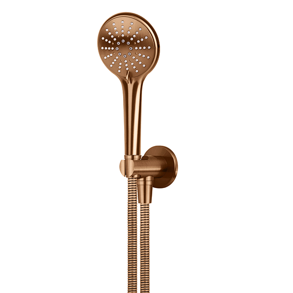 Meir Round 3 Function Hand Shower on Fixed Bracket Lustre Bronze