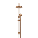 Meir Round Combination Shower Rail 200mm, 3 Function Hand Shower Lustre Bronze