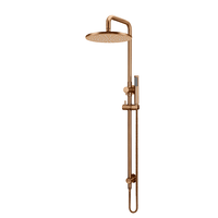 Meir Round Combination Shower Rail 300mm Rose & Hand Shower Lustre Bronze
