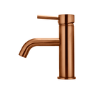 Meir Round Lustre Bronze Basin Mixer with Curved Spout