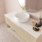 Marquis Merewether Wall Hung 1200mm Centre Bowl Vanity Basin Detail | The Blue Space