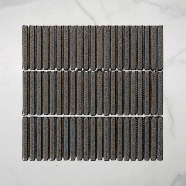 Middleton Grey Smoke Kit Kat Porcelain Mosaic Tile 12x92mm