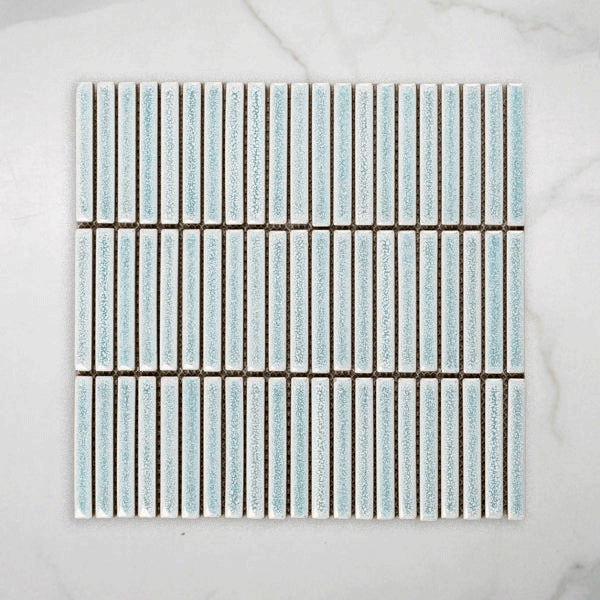 Middleton Mint Porcelain Mosaic Finger Tile 12x92mm online at The Blue Space