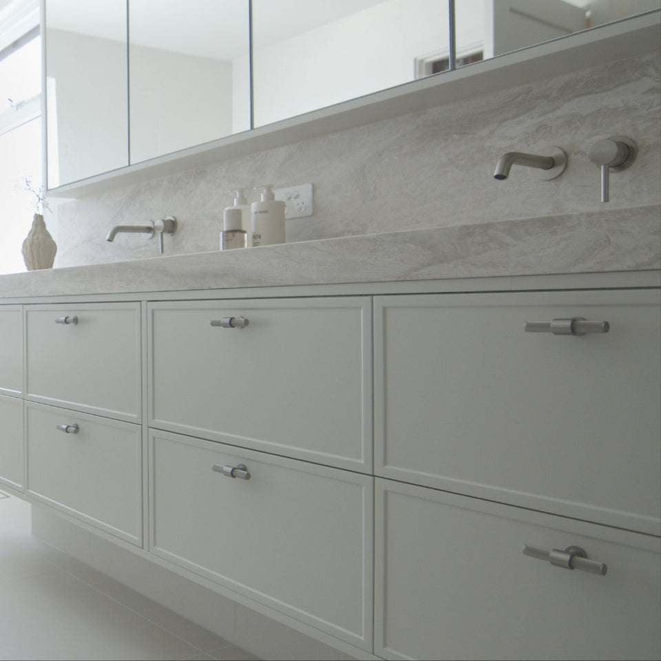 Momo Handles Belgravia 82mm T Knob Lined Dull Brushed Nickel