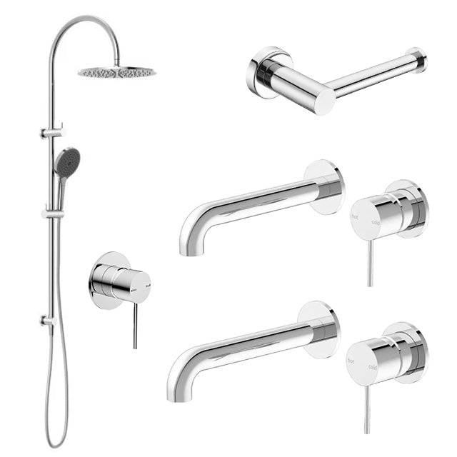 Nero Mecca Wall Tapware Package Chrome