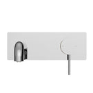 Nero Mecca Wall Basin Mixer 160mm Spout Chrome Front View | The Blue Space