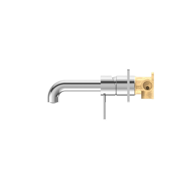 Nero Mecca Wall Basin/Bath Mixer 185mm Chrome