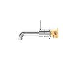 Nero Mecca Wall Basin Mixer Sep BP Handle Up 230mm Sp Chrome Side View | The Blue Space